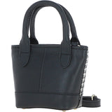 Ashwood Leather & Harris Tweed® Cloth Small Grab Bag Black/White: TW-63-12-BW