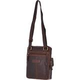 Leather Vintage Medium Flight Shoulder Bag Brandy : G-33