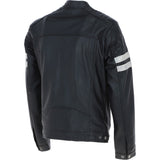 Ashwood Leather Biker Jacket with Bold Contrasting Stripe Black: AWM-NOVA