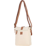 Fenland Canvas & Leather Crossbody Bag Tan/cream: FEN-753