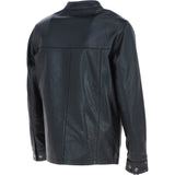 Ashwood Men’s Casual Real Leather Jacket with Mandarin Collar and Hidden Zip Black: AWM-COOPER