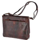 Large Leather Vintage Messenger Bag Tan : Robin