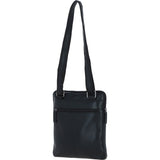 Real Leather Messenger Bag with Multiple Pockets Black: MOSCOW