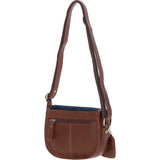 Ashwood Leather & Harris Tweed® Cloth Saddle Bag Tan/Watch: TW-26-04-TW