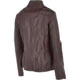 Leather Jacket Mid Brown/app: AWL-738