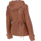 Luxurious Ashwood Leather Jacket with Hood Tan: Anne