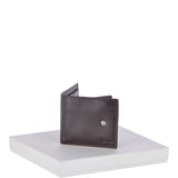 Vegetable Tanned 8 Card, ID & Coins & Zip Billfold Tab Leather Wallet Brown : 1258-VT