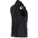 Women's  Leather Gilet Black: FO-GILLET 1