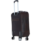 Premium Leather Trolley Suitcase Brown: pl-52