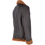 Soft Sheepskin Pilot Jacket Brown/ Dark Ginger: KE B3