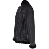 Luxury Sheepskin Pilot Jacket Black: MP 40