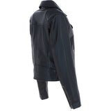 Women’s Genuine Leather Slim Fit Biker Jacket Black: Caro
