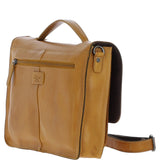 Ashwood Leather Unisex Large Crossbody Satchel Bag Mustard: P-63