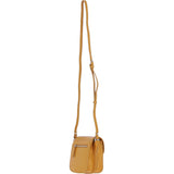 Ashwood Elegant Leather Crossbody Bag with Twist Lock Mustard: Y-52