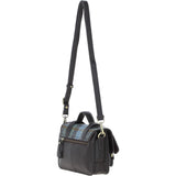Ashwood Leather & Harris Tweed® Cloth Small Satchel Bag with Twist Lock Brown/Mcload: TW-33-01-BM