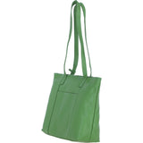 Designer Leather Shoulder Bag with Secure Zip Pocket Fern: Bray