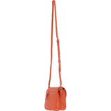 Ashwood Elegant Leather Crossbody Bag with Twist Lock Orange: Y-52