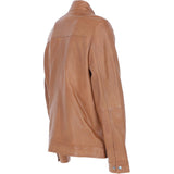 Ashwood Leather Mandarin Collar Zip-Up Men's Jacket Cognac: AMJ-10