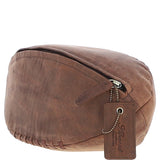 Ashwood Leather Rugby Ball Washbag Brown: Q-40
