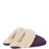 Women's Classic  Suede Sheepskin Slippers Purple: FEN-LADIES SLIPPERS