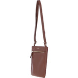 Ashwood Leather Curve Pocket Crossbody Bag Cognac: 63620