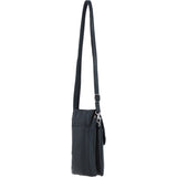 Ashwood Leather Smartphone Crossbody Bag Black: York
