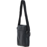 Real Leather Messenger Bag Black: LISBON