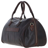 Luxury Leather Duffle Bag with Detachable Strap Brown: pl-47