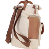 Fenland Canvas & Leather Backpack Tan/cream: FEN-755