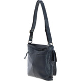Vintage Medium Leather Shoulder Bag Navy – G23
