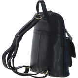 Exquisite Ashwood Leather & Harris Tweed® Cloth Backpack Black/Watch: TW-25-03-BW
