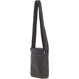 Compact Travel Messenger Bag with Multiple Zip Pockets and Adjustable Strap Brown: MADRID