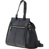 Ashwood Medium Leather Grab Bag Black: V-83