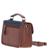 Ashwood Leather & Harris Tweed® Cloth Satchel Bag Tan/Mcload: TW-68-11-TN