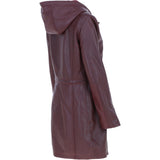 Stylish Ashwood Leather Ladies Three Quarter Jacket Burgundy: Emilia