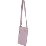 Ashwood Curve  Zip Top Leather Cross Body Bag Wood Rose: 64640/curve