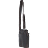 Real Leather Messenger Bag Brown: BERLIN