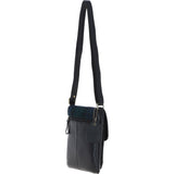 Ashwood Leather & Harris Tweed® Cloth Twist Lock Crossbody Bag Black/Watch: TW-31-03-BW