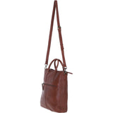 Stylish Ashwood Leather Shopper Bag with Crossbody Strap Tan: GV-64037