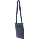 Ashwood Leather Curve Pocket Crossbody Bag Navy: 63620