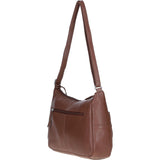 Leather Shoulder Bag with Zip & Magnetic Pocket Cognac: Meath