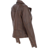Ladies  Ashwood Leather Biker Jacket Brown: AWL-1991