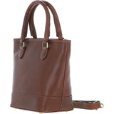 Ashwood Small Leather Bucket Bag Brown: V-86-B