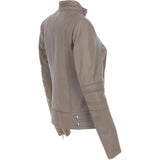 Ladies Leather Biker Jacket Biscuit: N-12