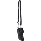 Real Leather Crossbody Smartphone Bag Black: st 2231