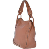 The Bridge Full Grain Italian Leather Hobo Bag Havana Gold - 040735 1P 2C NH