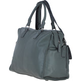 Brampton London Leather Weekender Bag Grey: 64807
