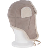 Unisex Sheepskin Trapper Hat Stone: 208