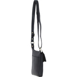 Ashwood Leather & Harris Tweed® Cloth elegance Crossbody Bag Black/White: TW-20-012-BW