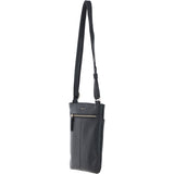 Ashwood Leather Smart Tab Cross Body Bag Black: 63621/Tab